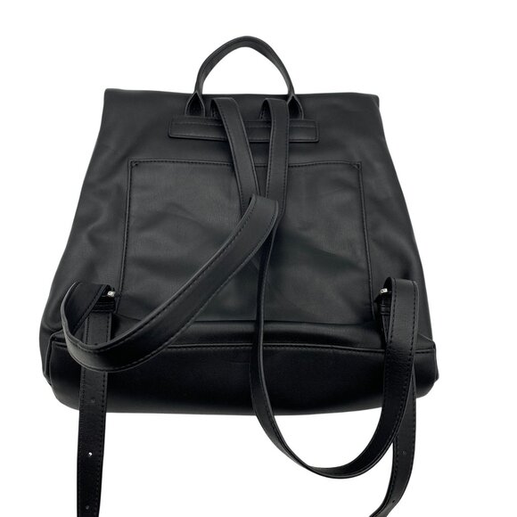 DKNY Tilly vegan leather backpack Logo embossed Black City Career Travel main image 7